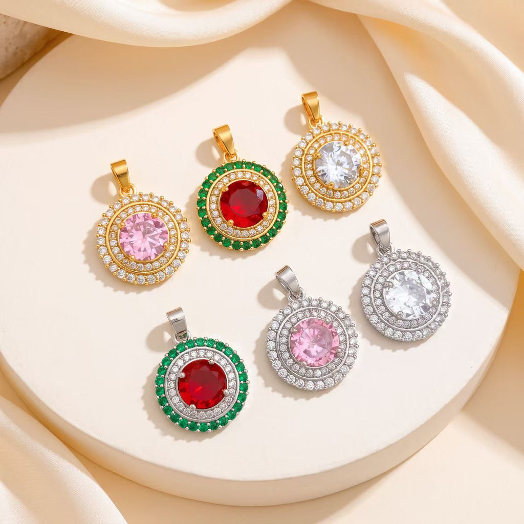 Radiant Halo Pendants