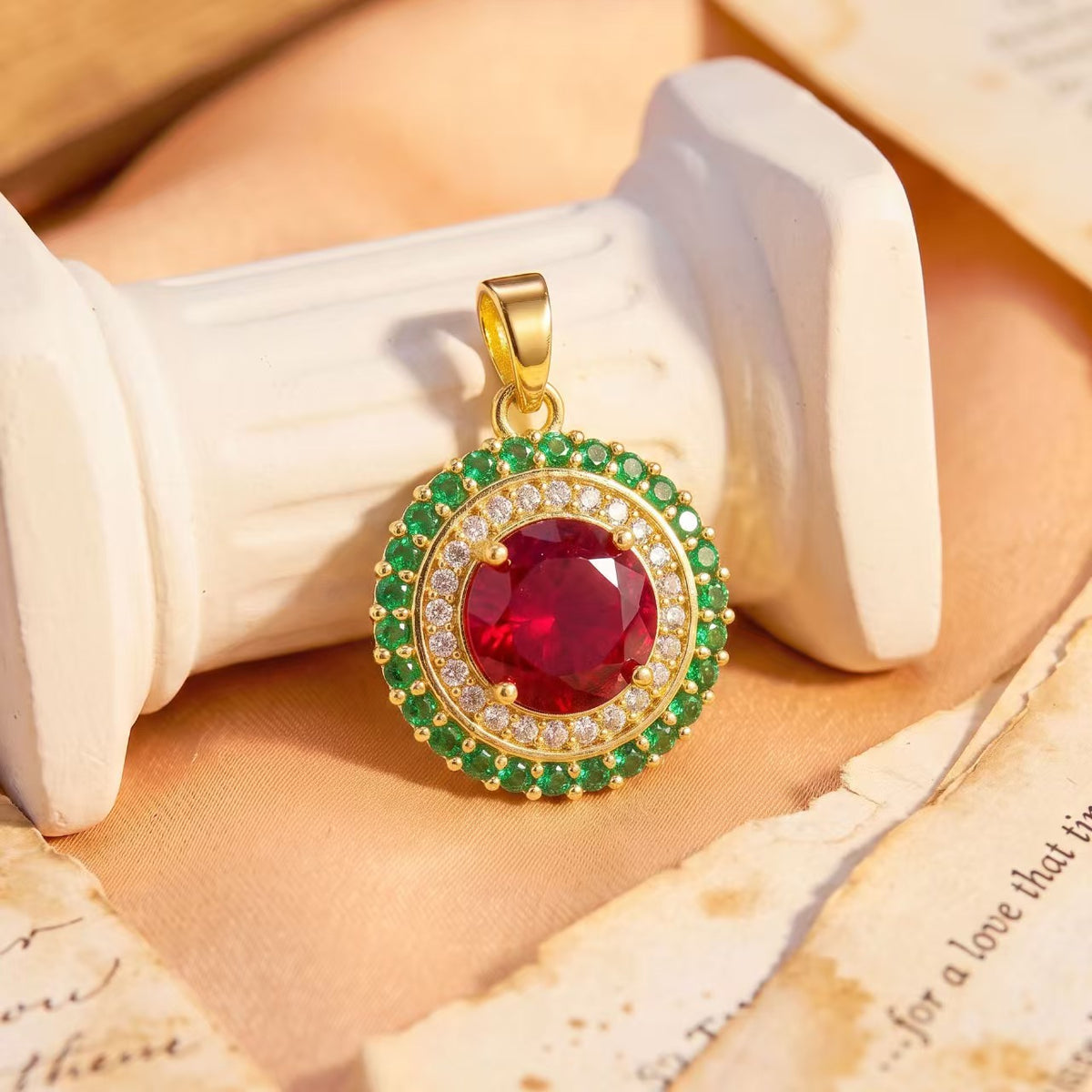 Radiant Halo Pendants