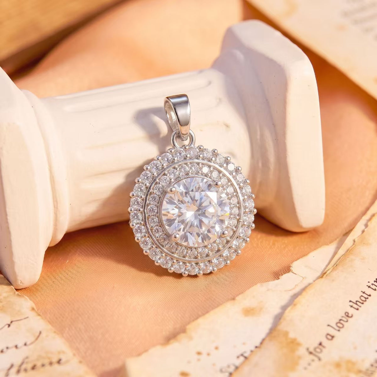 Radiant Halo Pendants