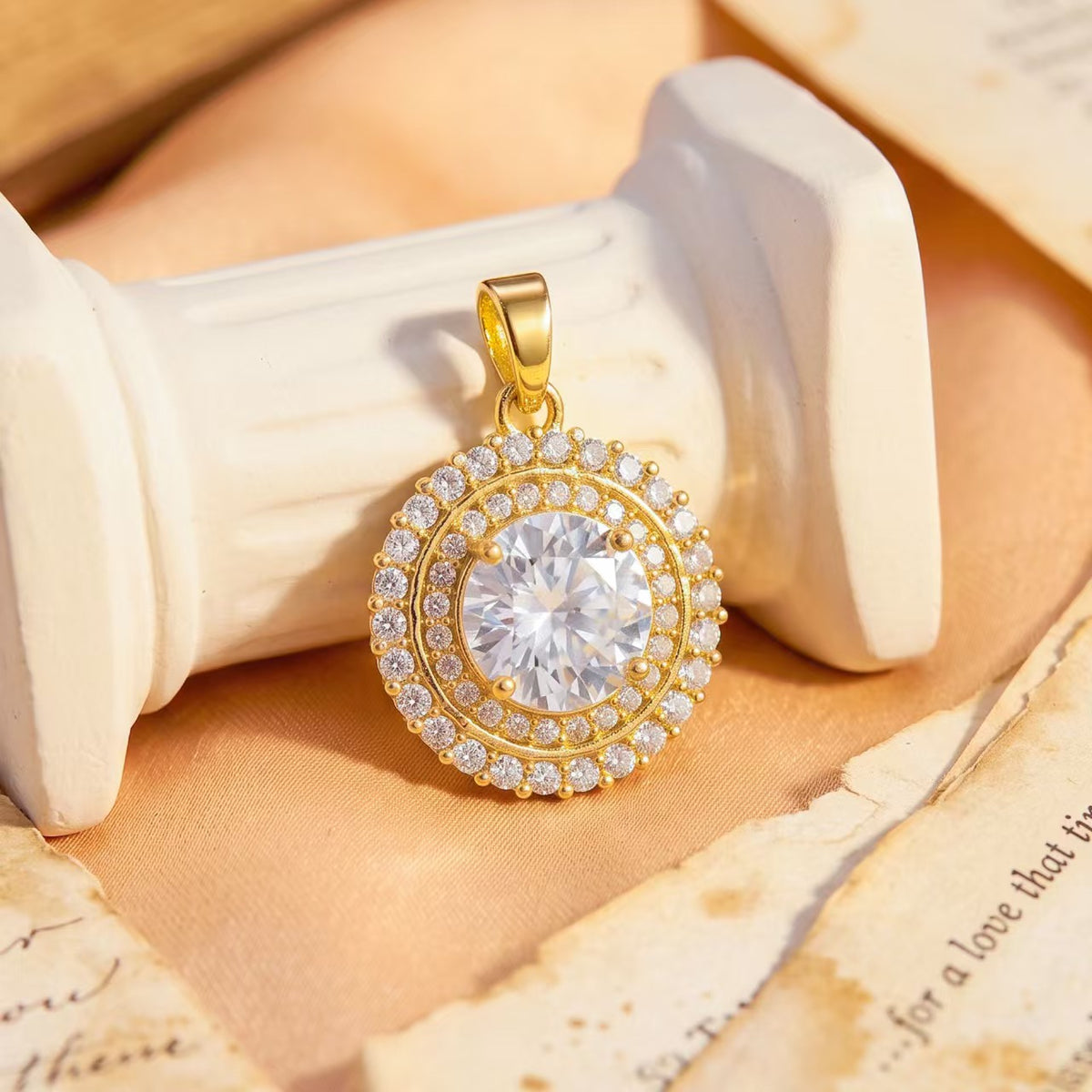Radiant Halo Pendants