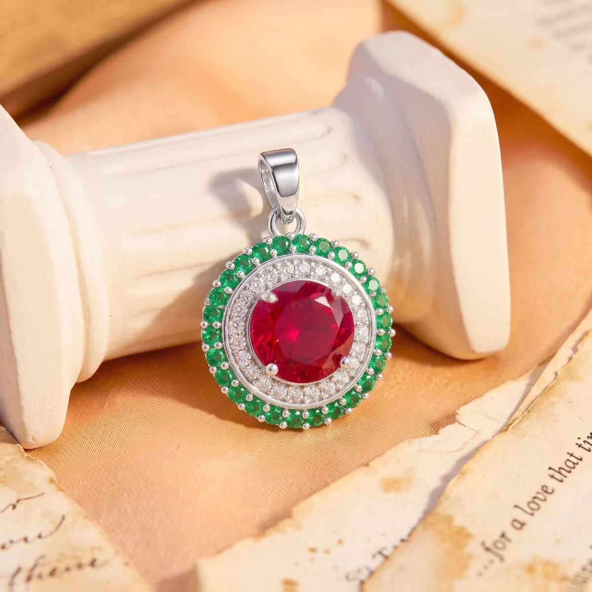Radiant Halo Pendants